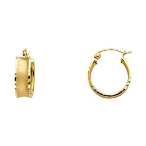 New 5mm 14k Solid yellow Gold Hoop Earrings